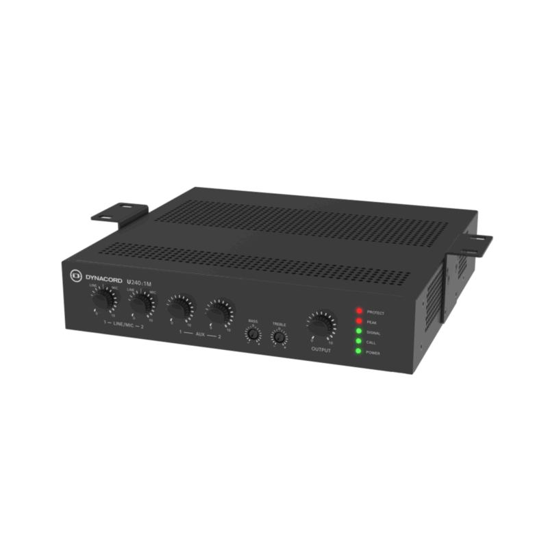 Dynacord U240:1M-EU 1 channel Mixer Amplifier, ½ 19", Lo-Z / Hi-Z, 240W - Billede 4