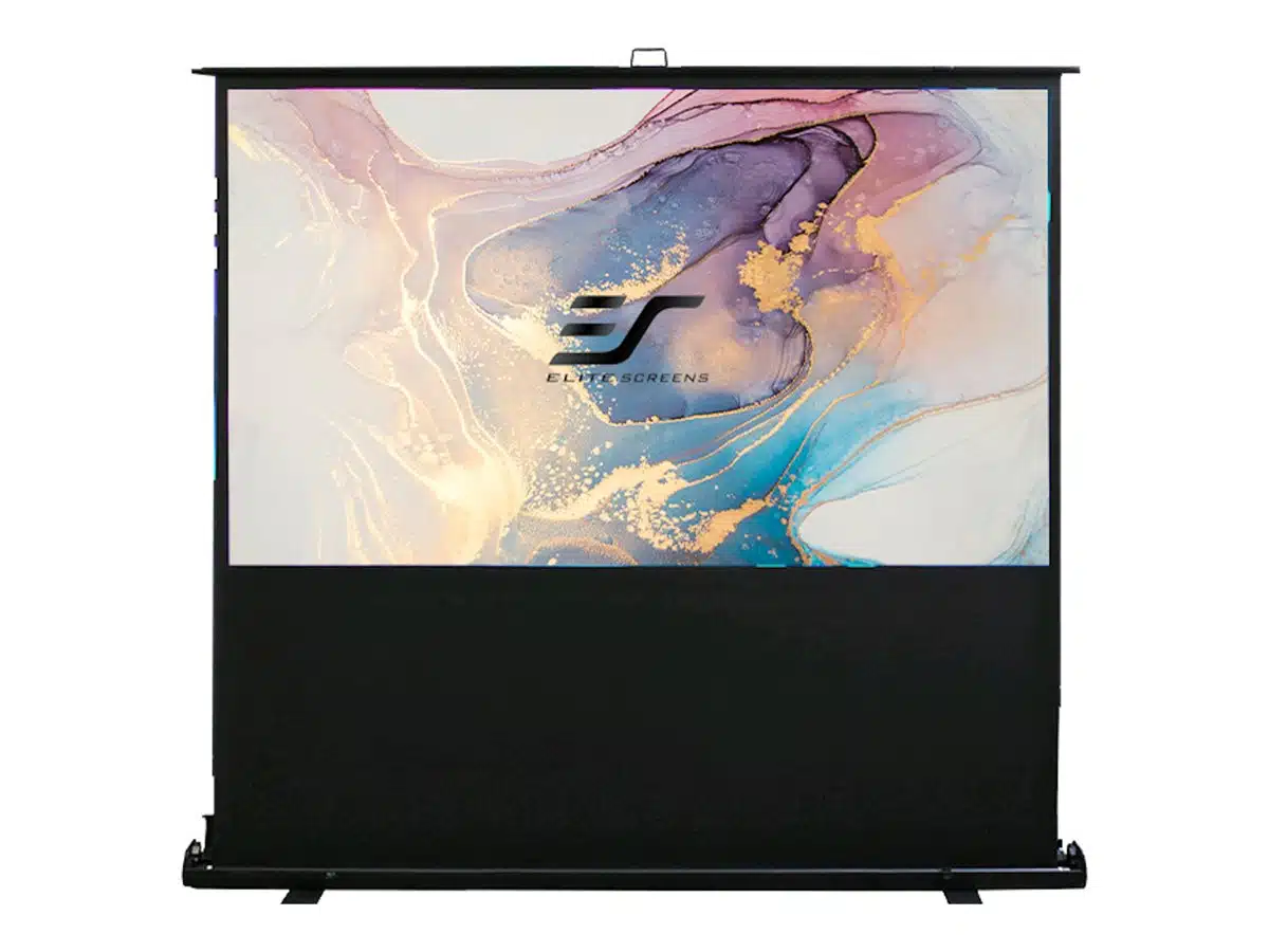 ELITE SCREENS F100NWH ez Cinema H:125CM X B:222CM 16:9 Floor Stand Telescoping Pull Up