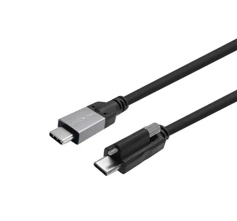 Vivolink USB-C Screw to USB-C Cable 5m  Supports Certified for  Business