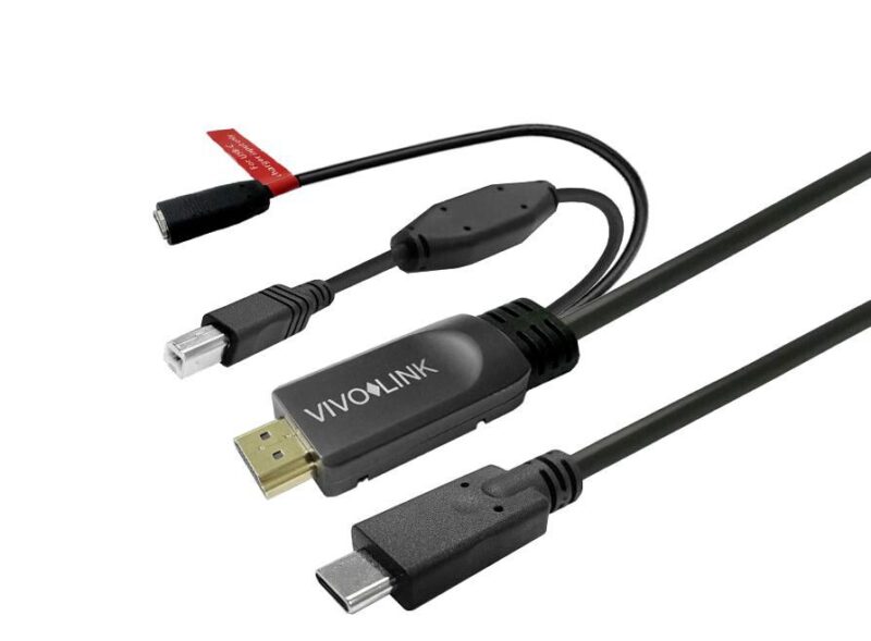 Vivolink Touchscreen Cable with  charger 7.5m Black