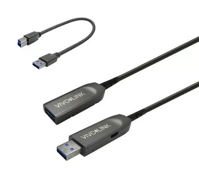 Vivolink USB 3.0, USB-A male, USB-A  female, 30m including USB-A  to USB-B cable .