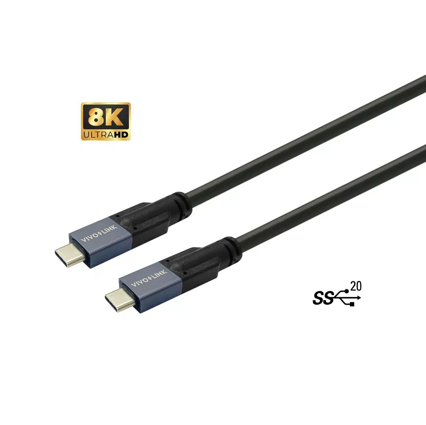 Vivolink USB-C to USB-C Cable 9m  Supports 20 Gbps data  Certified for Business