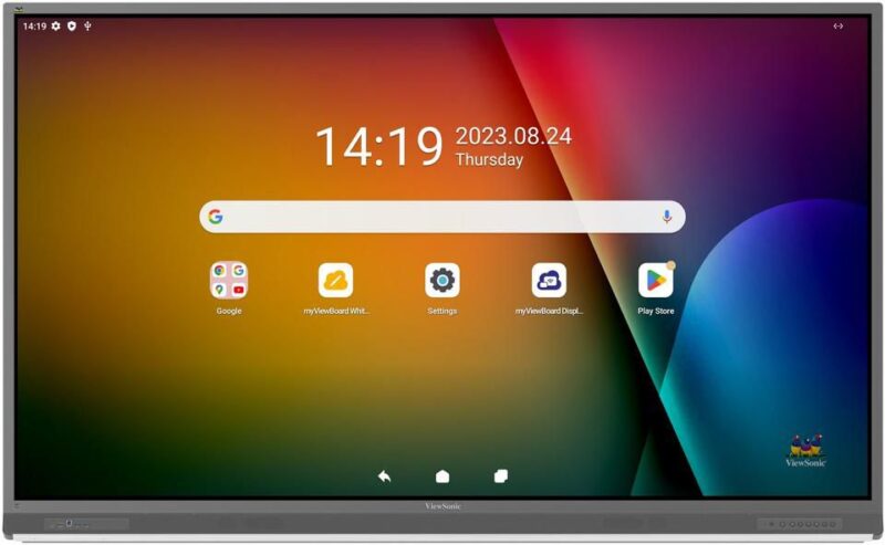 ViewSonic IFP8652-5F - 86"(3840x2160),  EDLA, 40 multi-point touch,  7H, 450nits, 8G RAM/64G Storage, OPSx1, Wi-Fi slotx1, Black