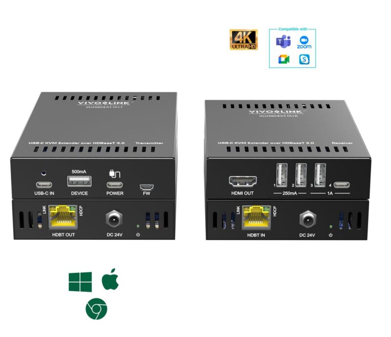 Vivolink USB-C 4K KVM Extender over  HDBT3.0 .