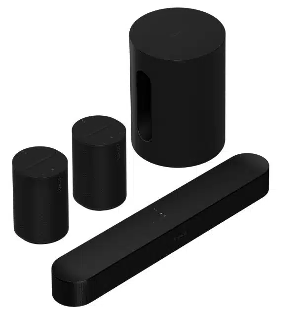 Sonos Beam Gen 2 & Sub Mini & 2 x  Era 100 Black