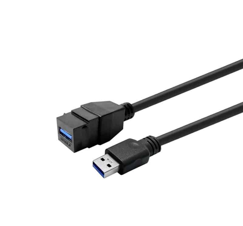 Vivolink Keystone Black USB3.0  A-Female to USB3.0 A-Male