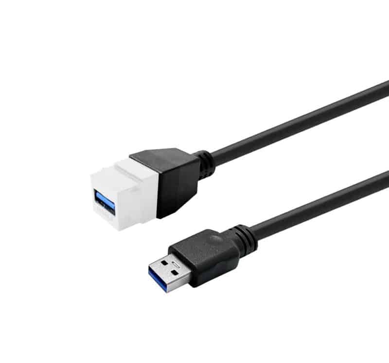 Vivolink Keystone White USB3.0  A-Female to USB3.0 A-Male
