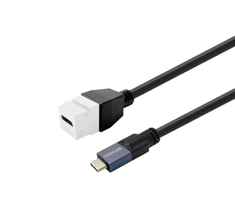 Vivolink Keystone White USB-C female  to USB-C male