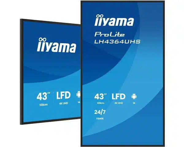 iiyama 43" LFD, 3840x2160, Portrait,  24/7, Android, AG