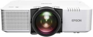 Hvid Epson projektor med stor frontlinse, Epson EB-L690SU