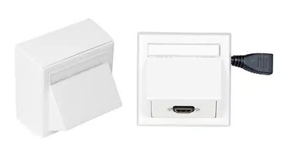 Vivolink Wall Connection Box HDMI +  AMP, with Thorsman wall box .