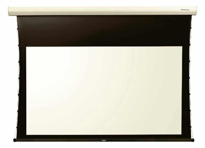 Grandview Integrated Tab-Tension Screen 16:10 w/2346x1466mm View area, White Matte, Black border, Tensioned, MultiCtrl & IR Remote (Case length=2804mm)