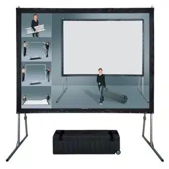Grandview Super Mobile 4:3 Rear Screen w/234,8x182,8cm View area, Fast fold PS flexible rear projection fabric, Alu Frame & Flight Case