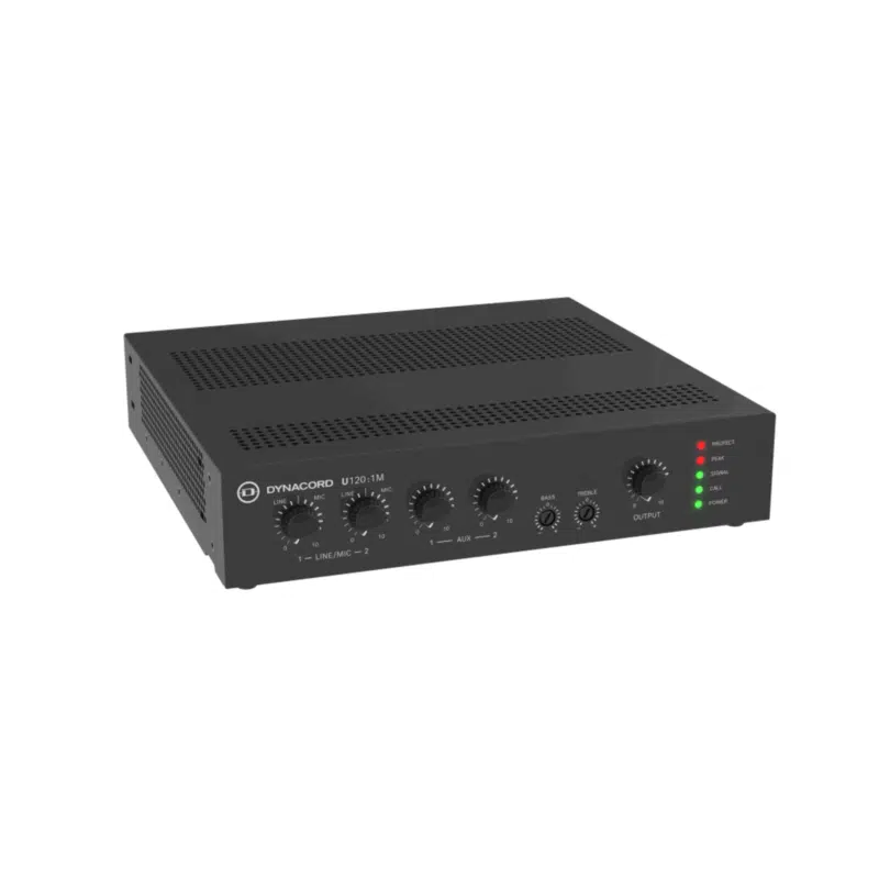Dynacord U120:1M-EU 1 channel Mixer Amplifier, ½ 19", Lo-Z / Hi-Z, 120W