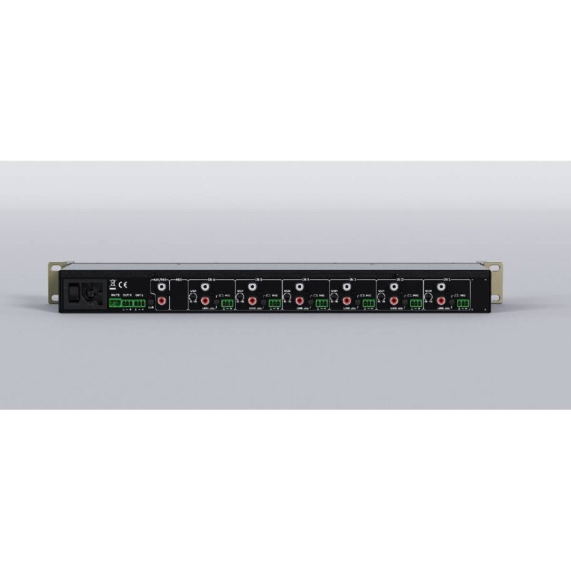 Ecler SAMI612 - 6 Ch stereo installationsmixer, 6x2, 3-band EQ - Billede 3